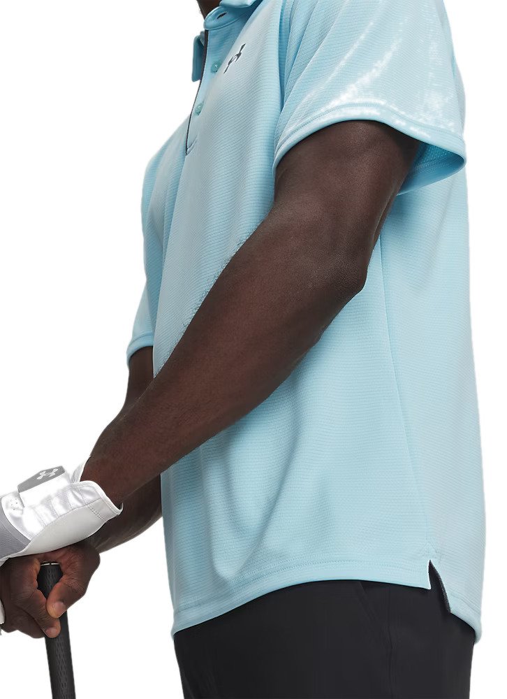 Under Armour Tech herr polo, opal blue/pitch gray