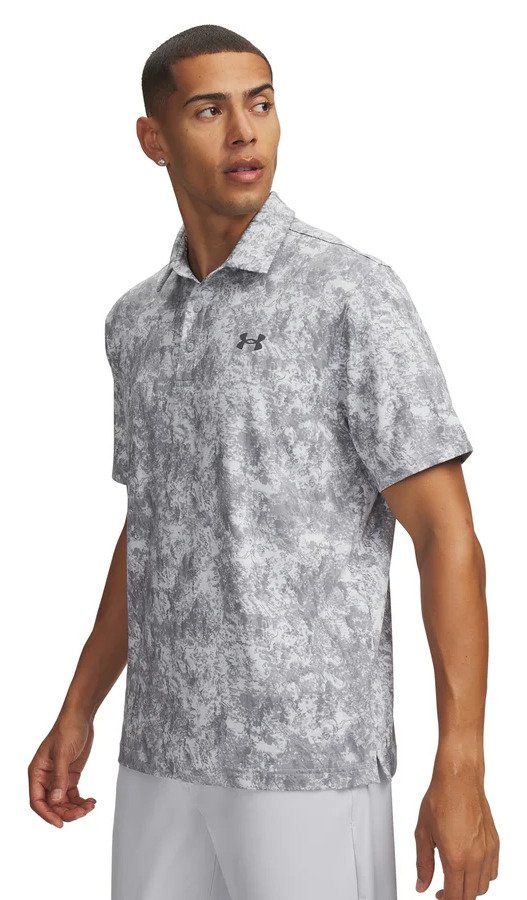 Under Armour Playoff 3.0 Printed herr polo, grå