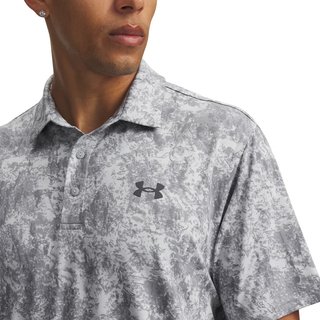 Under Armour Playoff 3.0 Printed herr polo, grå