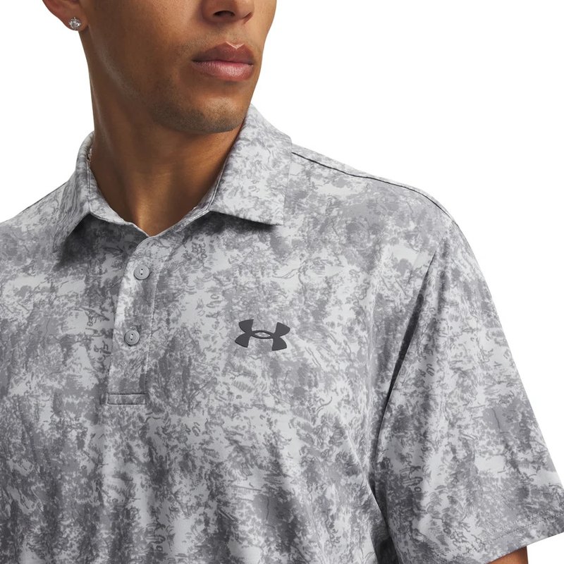Under Armour Playoff 3.0 Printed herr polo, grå