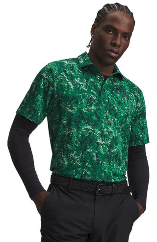 Under Armour Playoff 3.0 Printed herr polo, grön