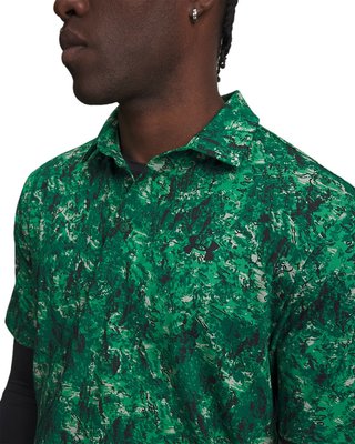 Under Armour Playoff 3.0 Printed herr polo, grön