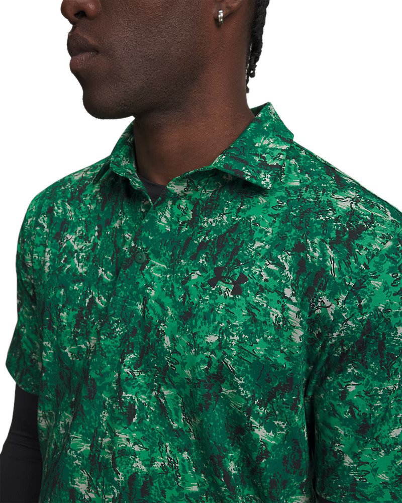Under Armour Playoff 3.0 Printed herr polo, grön