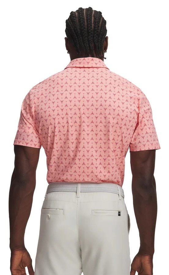 Under Armour Drive Chill Printed herr polo, posh pink/claret