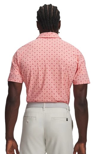 Under Armour Drive Chill Printed herr polo, posh pink/claret