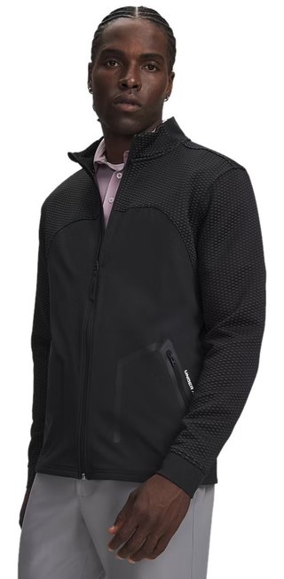 Under Armour Drive Pro Hybrid FZ herr sweatshirt, svart/vit