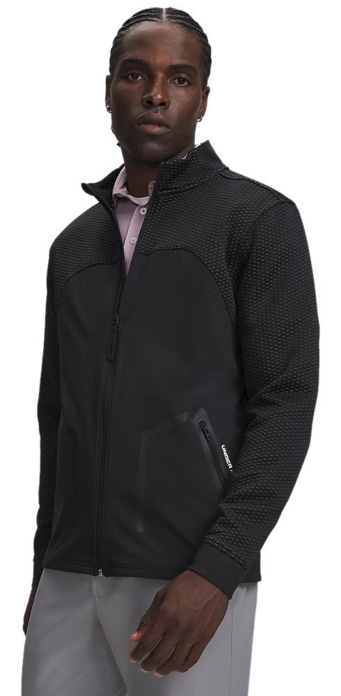 Under Armour Drive Pro Hybrid FZ herr sweatshirt, svart/vit