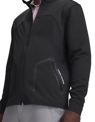 Under Armour Drive Pro Hybrid FZ herr sweatshirt, svart/vit
