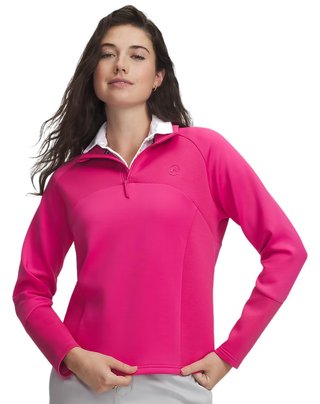 Under Armour UA Drive Midlayer 1/4 zip dam sweatshirt, rosa