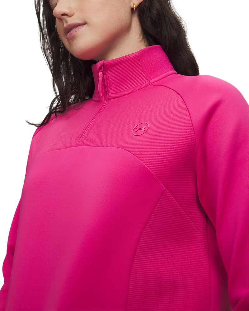 Under Armour UA Drive Midlayer 1/4 zip dam sweatshirt, rosa
