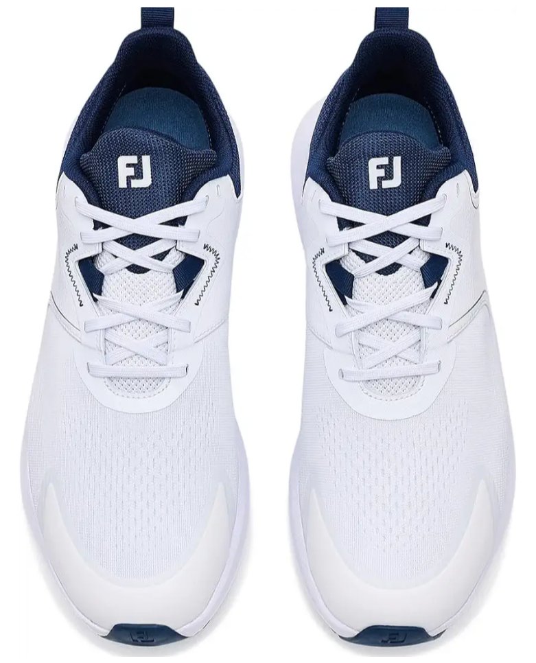 FootJoy Qmotion herr golfskor, vit/marinblå