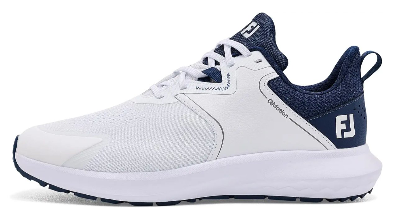 FootJoy Qmotion herr golfskor, vit/marinblå