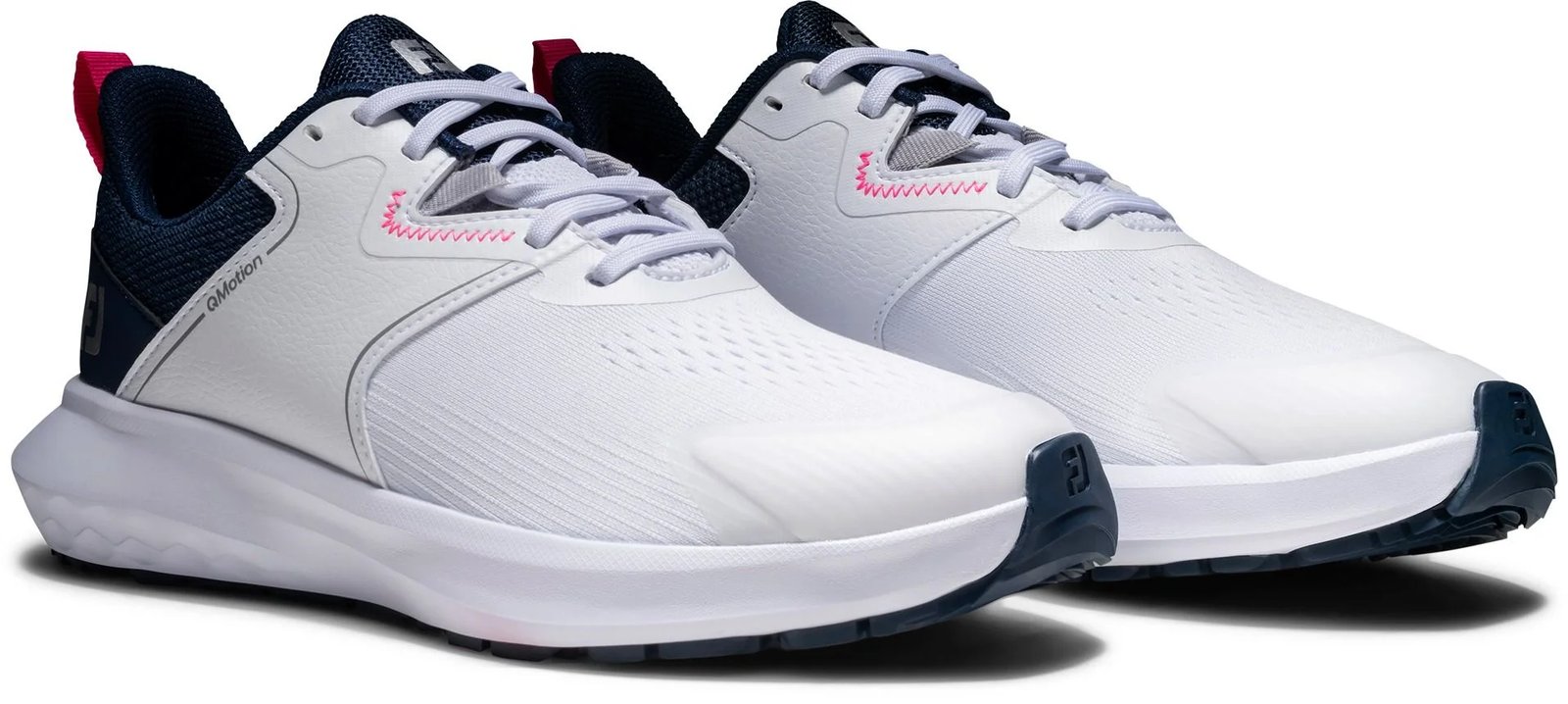 FootJoy Qmotion dam golfskor, vit/blå/rosa