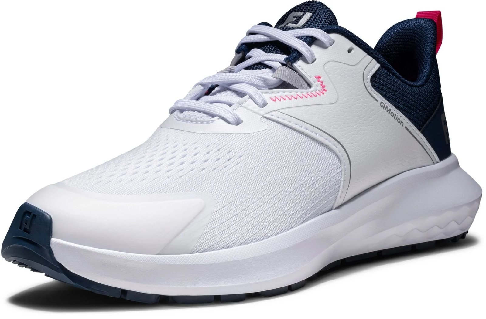FootJoy Qmotion dam golfskor, vit/blå/rosa