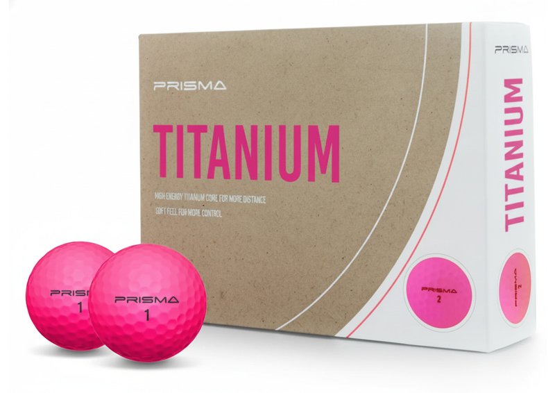 Prisma Titanium golfbollar (12 bollar), rosa