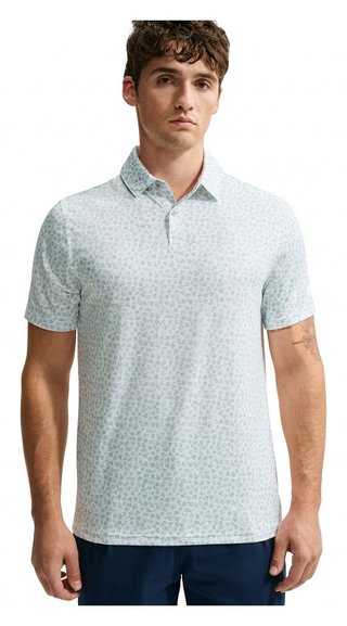 Nike Velocity Micro Print herr polo, jade horizon/vit