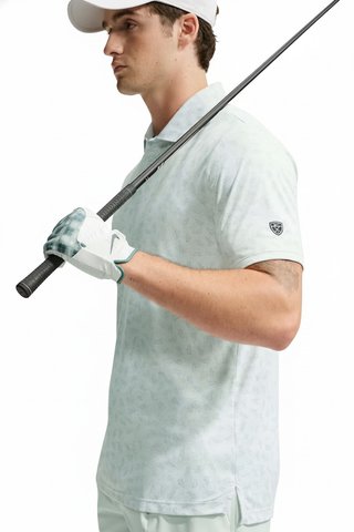 Nike Par Dri-FIT Grass Print herr polo, vit