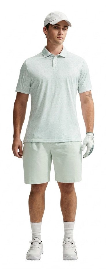 Nike Par Dri-FIT Grass Print herr polo, vit