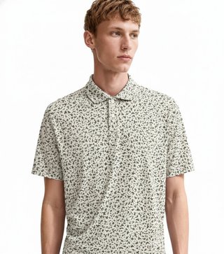 Nike Par Microprint Birds herr polo, light orewood brown