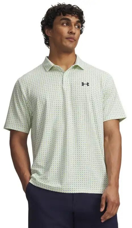 Under Armour Matchplay Printed herr polo, vit/grön