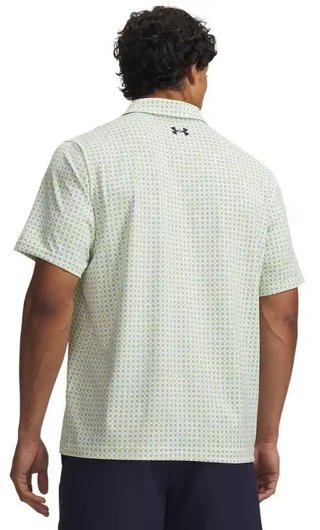 Under Armour Matchplay Printed herr polo, vit/grön