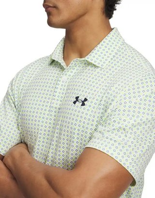 Under Armour Matchplay Printed herr polo, vit/grön