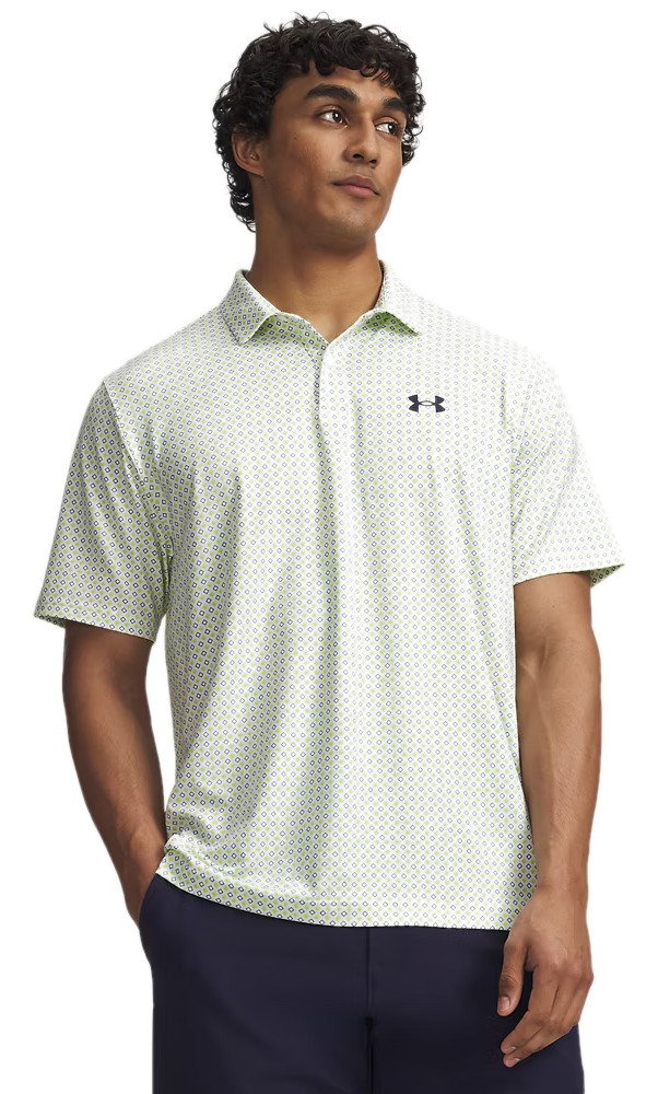 Under Armour Matchplay Printed herr polo, vit/grön