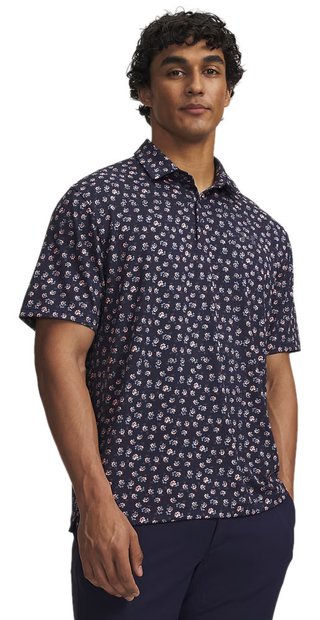 Under Armour Payoff 3.0 herr polo, midnight navy/polish pink/castlerock