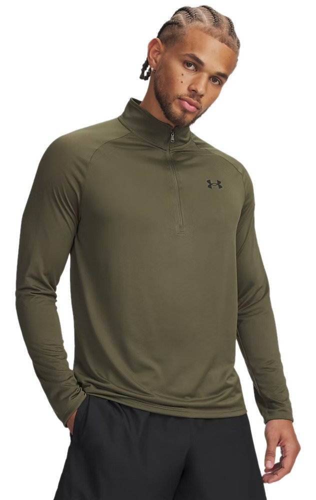 Under Armour Tech 2.0 1/2 Zip herr T-shirt, grön