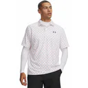 Under Armour Matchplay Printed herr polo, vit/vintage maroon/academy