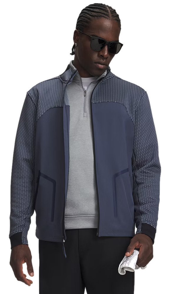 Under Armour Drive Pro Hybrid FZ herr sweatshirt, downpour grey/vit