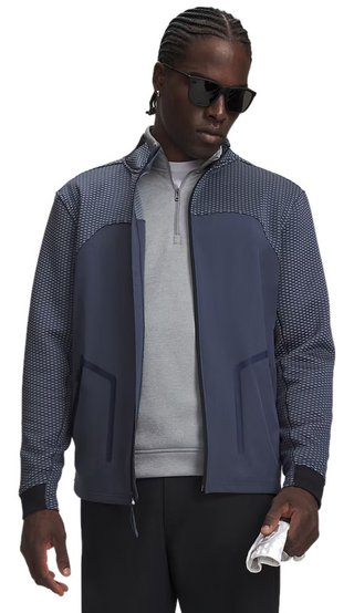 Under Armour Drive Pro Hybrid FZ herr sweatshirt, downpour grey/vit