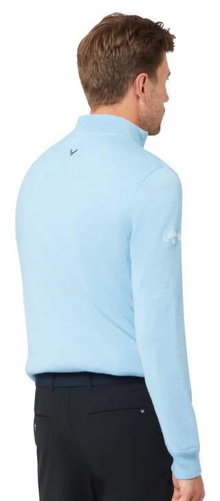 Callaway Windstopper 1/4-Zip herr tröja, dark cerulean heather