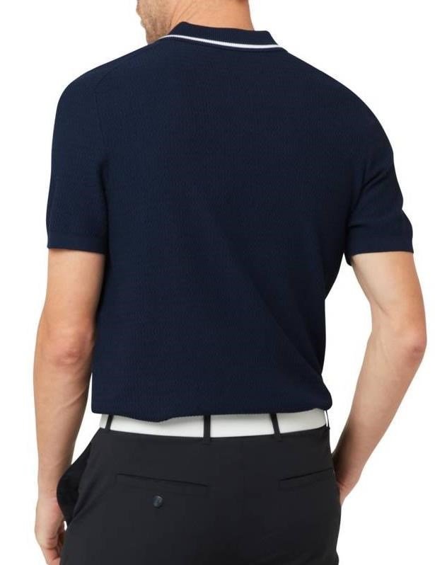Callaway Textured sweater herr polo, peacoat