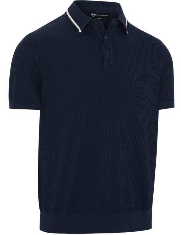 Callaway Textured sweater herr polo, peacoat
