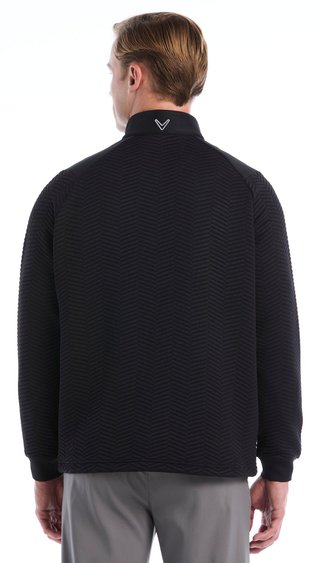 Callaway Chev Jacquard herr pullover, caviar