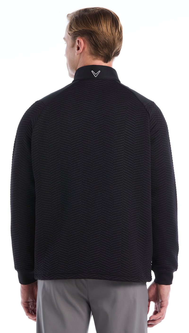 Callaway Chev Jacquard herr pullover, caviar