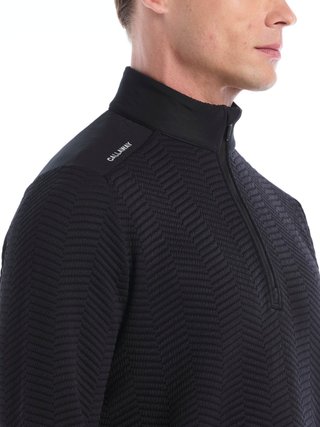 Callaway Chev Jacquard herr pullover, caviar