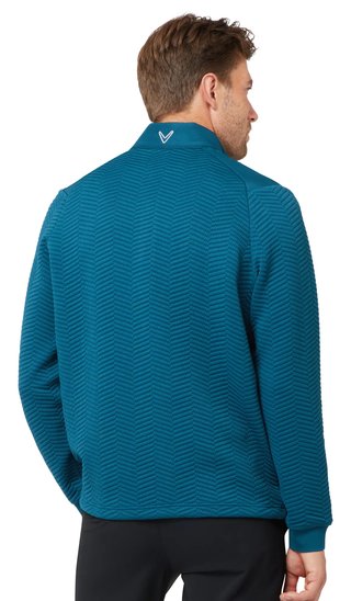 Callaway Chev Jacquard herr pullover, blue coral