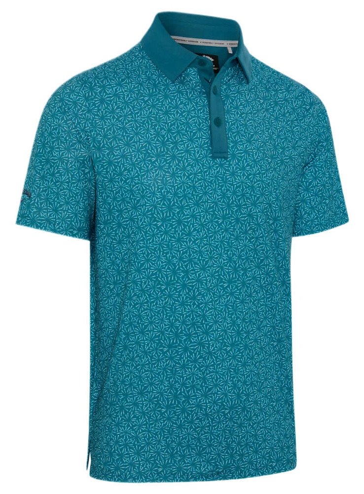 Callaway Confetti Tee Print herr polo, blue coral