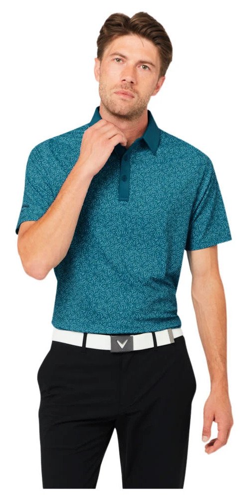Callaway Confetti Tee Print herr polo, blue coral