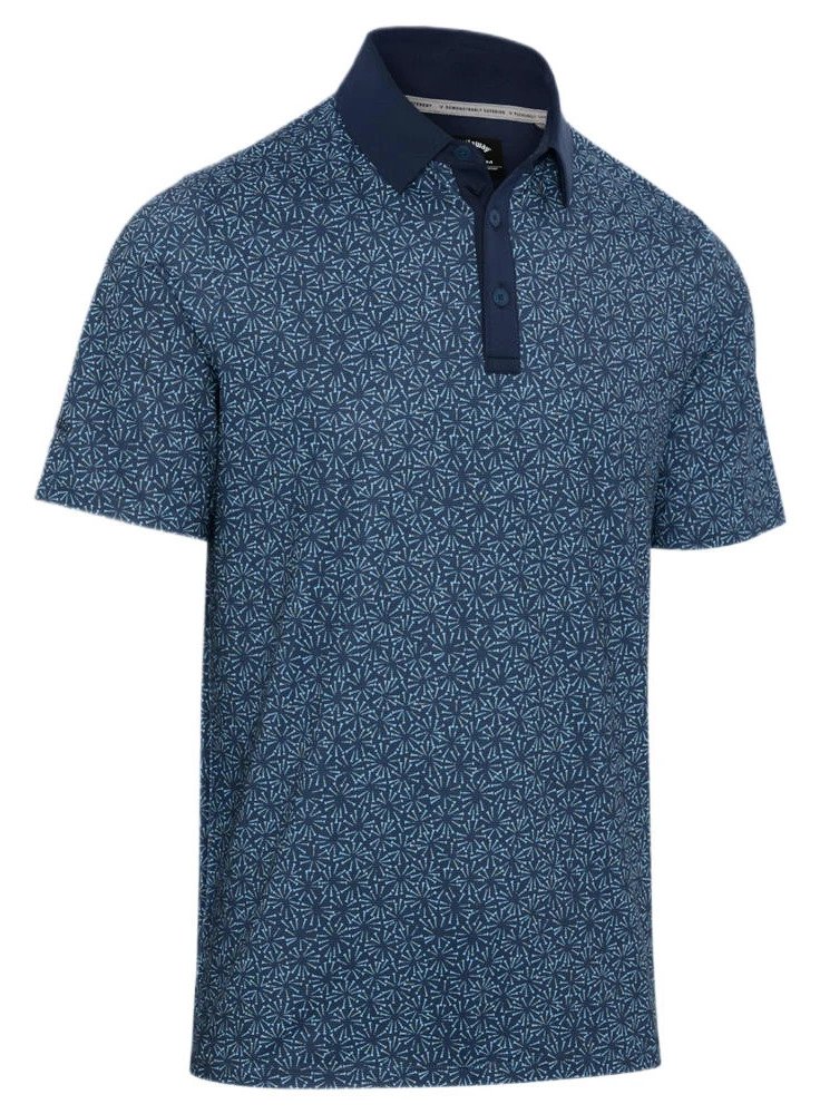 Callaway Confetti Tee Print herr polo, peacoat