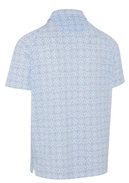 Callaway Printed Fractal Chev herr polo, vit