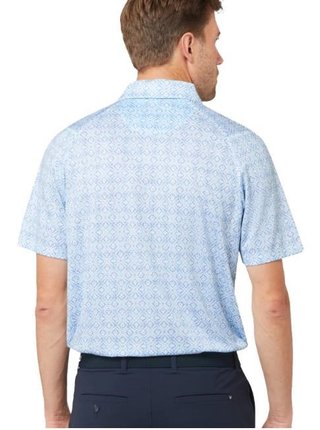 Callaway Printed Fractal Chev herr polo, vit