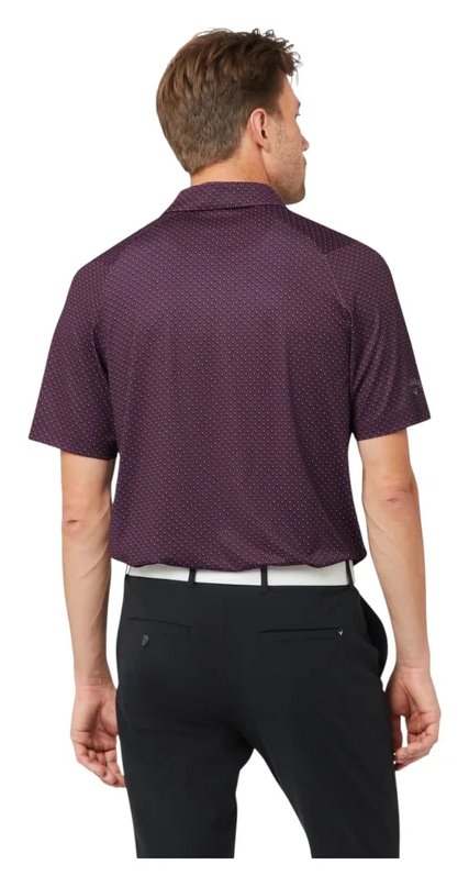 Callaway Trademark Golf Printed herr polo, italian plum