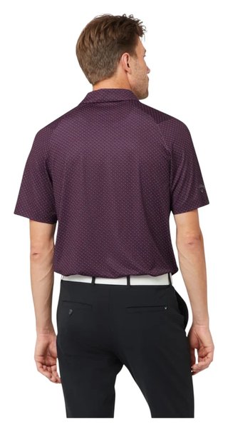 Callaway Trademark Golf Printed herr polo, italian plum