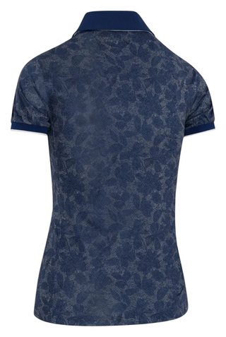 Callaway Rib Tim Printed dam polo, blue depths