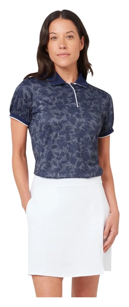 Callaway Rib Tim Printed dam polo, blue depths