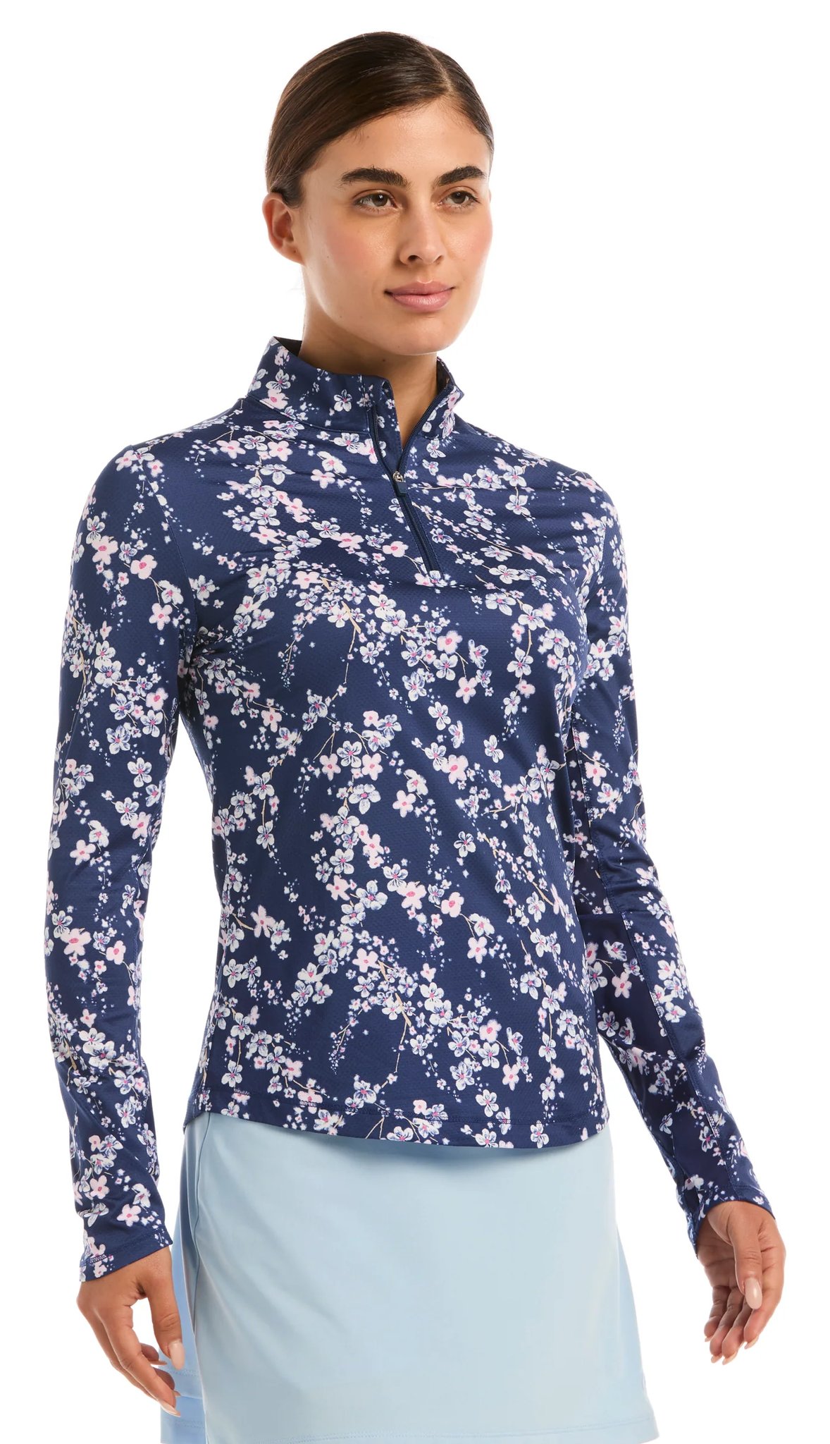 Callaway Snowy Floral dam sweatshirt, blue depths
