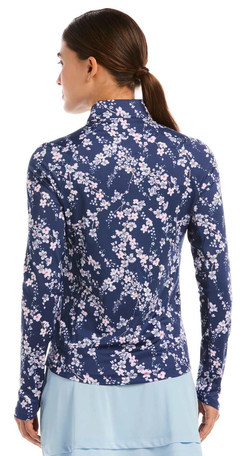 Callaway Snowy Floral dam sweatshirt, blue depths